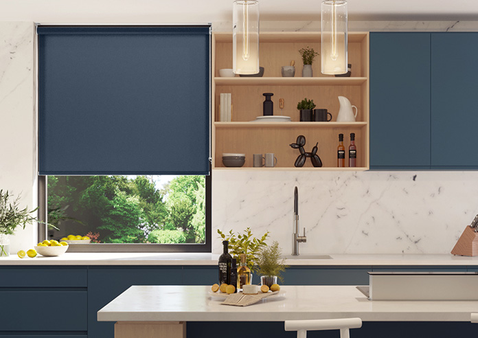 Roma (FR), Dark Blue - Twist&Fit Roller Blind - Image 3